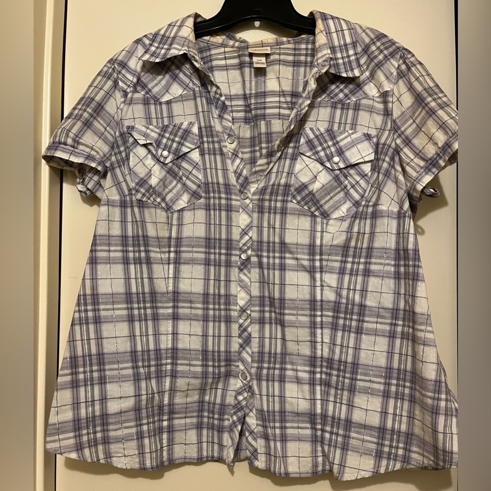 Venezia Lilac and white top. Size 14/16